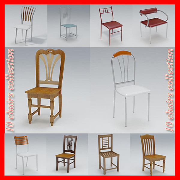 pack chairs vol 3d model - Chairs Pack Vol 01 by sabah_au